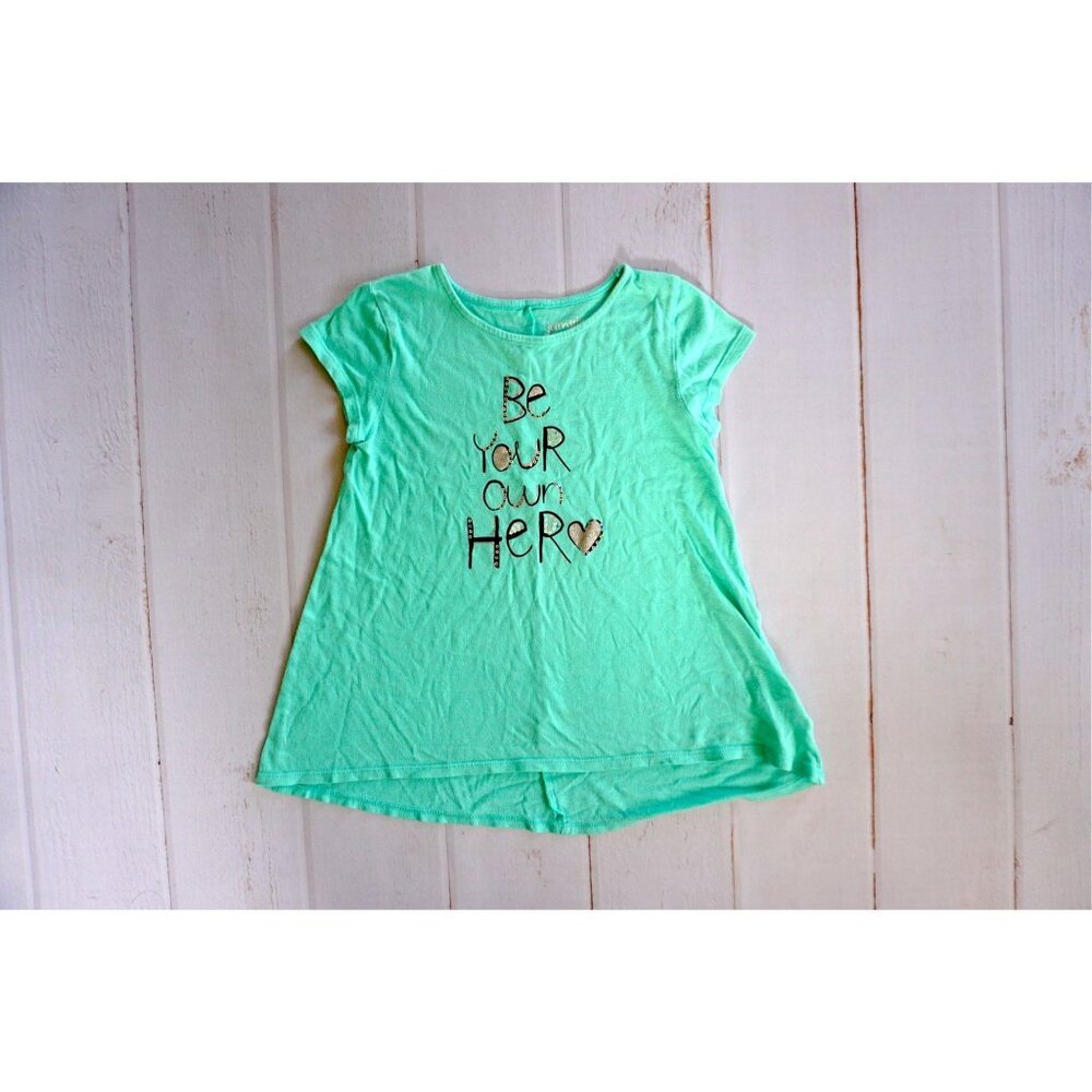 Jumping Beans Girls' "Be Your Own Hero" Sequin Embellished T-Shirt - Size 6